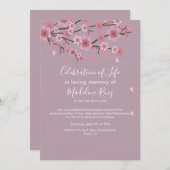 Cherry Blossom Tree Blush Feier des Lebens Einladung (Vorne/Hinten)