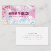 Cherry Blossom Tree | Boke | Sparkle Visitenkarte (Vorne/Hinten)