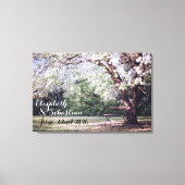 Cherry Blossom Tree Brie und Groom Personalisiert Leinwanddruck (Vorderseite)