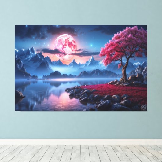 Cherry Blossom Tree Canvas Print Picture Leinwanddruck (Insitu (Holzboden))