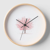 Cherry Blossom Tree Clock Uhr (Vorderseite)