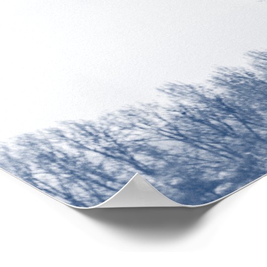 Cherry Blossom Tree, Delfts Blue Poster (Ecke)