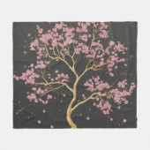 Cherry Blossom Tree Fleecedecke (Vorderseite (Horizontal))