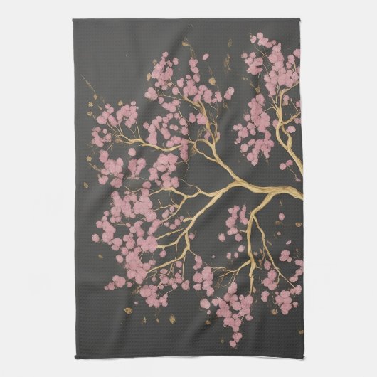 Cherry Blossom Tree Geschirrtuch (Vertikal)