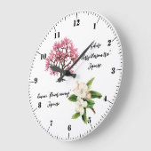 Cherry Blossom Tree Große Wanduhr (Winkel)