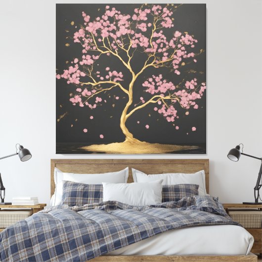 Cherry Blossom Tree Leinwanddruck (Insitu (Schlafzimmer))