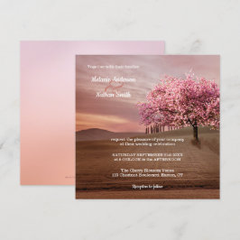 Cherry Blossom Tree Orchard Einladung zur Hochzeit