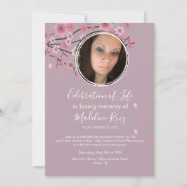 Cherry Blossom Tree Petals Feier des Lebens Einladung