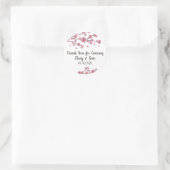 Cherry Blossom Tree Petals Pink Wedding Runder Aufkleber (Tasche)