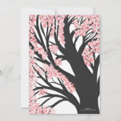 Cherry Blossom Tree Pink Blume Einladung (Rückseite)