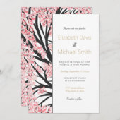 Cherry Blossom Tree Pink Blume Einladung (Vorne/Hinten)