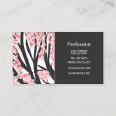 Cherry Blossom Tree Pink Blume Visitenkarte (Rückseite)