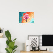 Cherry Blossom Tree Pink Wasserfarbe Poster (Heimbüro)
