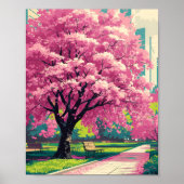 Cherry Blossom Tree Poster - Impressionist Spring (Vorne)