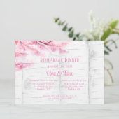 Cherry Blossom Tree Probe Abendessen Einladung (Stehend Vorderseite)