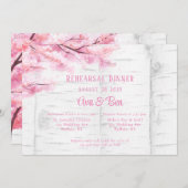 Cherry Blossom Tree Probe Abendessen Einladung (Vorne/Hinten)