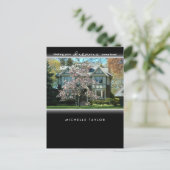 Cherry Blossom Tree Real Anwesen House Postcard 2 Postkarte (Stehend Vorderseite)