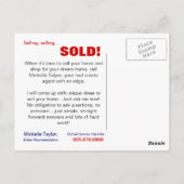 Cherry Blossom Tree Real Anwesen House Postcard Postkarte (Rückseite)