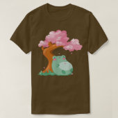 Cherry Blossom Tree Sakura Niedlich Frog Kawaii Ja T-Shirt (Design vorne)
