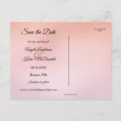 Cherry Blossom Tree Save the Date Postkarte (Rückseite)