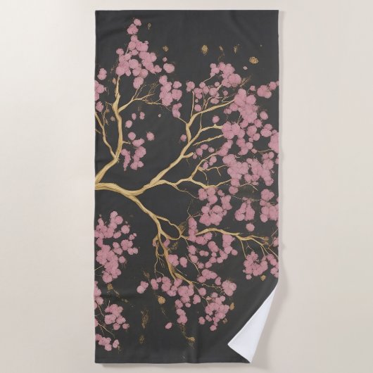 Cherry Blossom Tree Strandtuch (Vorderseite)