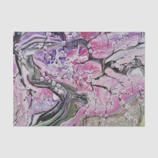 Cherry Blossom Tree Tissue Paper Seidenpapier (Vorderseite)
