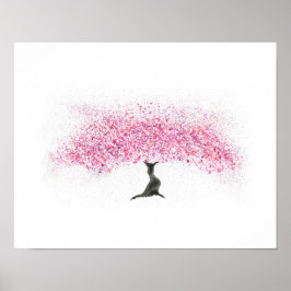 Cherry Blossom Tree Watercolor Poster