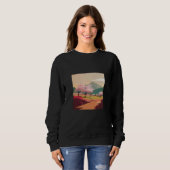 cherry blossom trees country side mountain minimal sweatshirt (Vorne ganz)