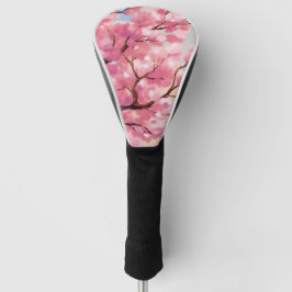 Cherry Blossom Trees Pink Floral Painting Golf Headcover