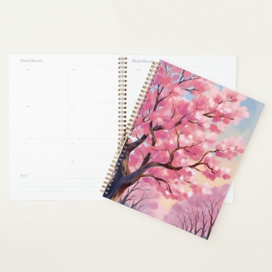 Cherry Blossom Trees Pink Floral Painting Planer (Anzeige)