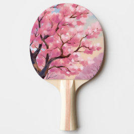 Cherry Blossom Trees Pink Floral Painting Tischtennis Schläger