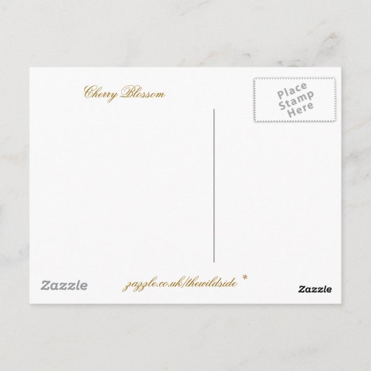 CHERRY BLOSSOM TREM POSTKARTE (Rückseite)