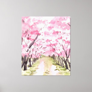 Cherry Blossom Tremverbindung Wand an Wand Leinwanddruck