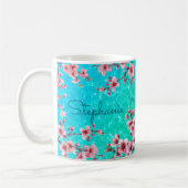 Cherry Blossom Tropischer Ozean Kaffeetasse (Links)