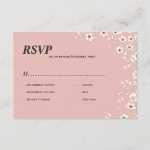 Cherry Blossom uAwg RSVP Karte
