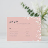 Cherry Blossom uAwg RSVP Karte (Stehend Vorderseite)