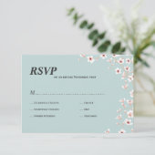 Cherry Blossom uAwg RSVP Karte (Stehend Vorderseite)