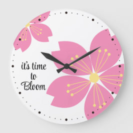 Cherry Blossom Uhr "Es ist Zeit zu blühen"