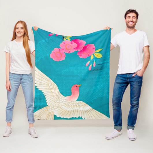 Cherry Blossom und Dove Fleecedecke (Beispiel)