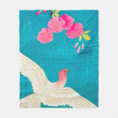 Cherry Blossom und Dove Fleecedecke (Vorderseite)