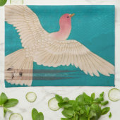 Cherry Blossom und Dove Geschirrtuch (Gefaltet)