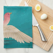 Cherry Blossom und Dove Geschirrtuch (Viertel Falte)