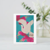 Cherry Blossom und Dove Postkarte (Stehend Vorderseite)