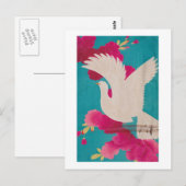 Cherry Blossom und Dove Postkarte (Vorne/Hinten)