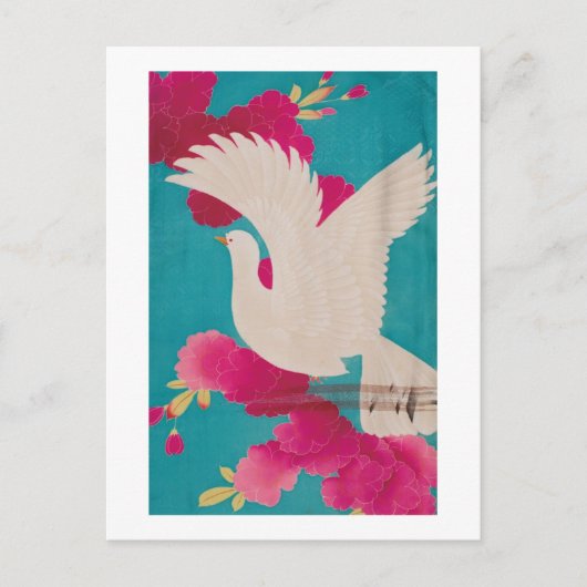 Cherry Blossom und Dove Postkarte (Vorderseite)