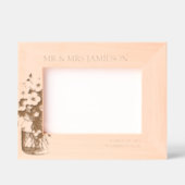 Cherry Blossom und Mrs. Wedding Foto Geätzte Rahmen (Vorderseite)