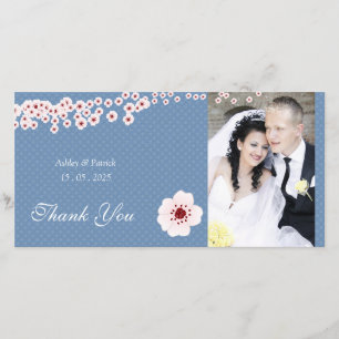 Cherry Blossom und Polka Dots Vielen Dank für Ihre Dankeskarte