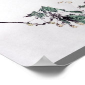 Cherry Blossom und Vollmond, Watanabe Seitei Poster (Ecke)