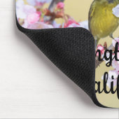 Cherry Blossom und Warbler, Huntington Beach CA Mousepad (Ecke)