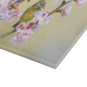 Cherry Blossom und Warbler Schneidebrett (Ecke)